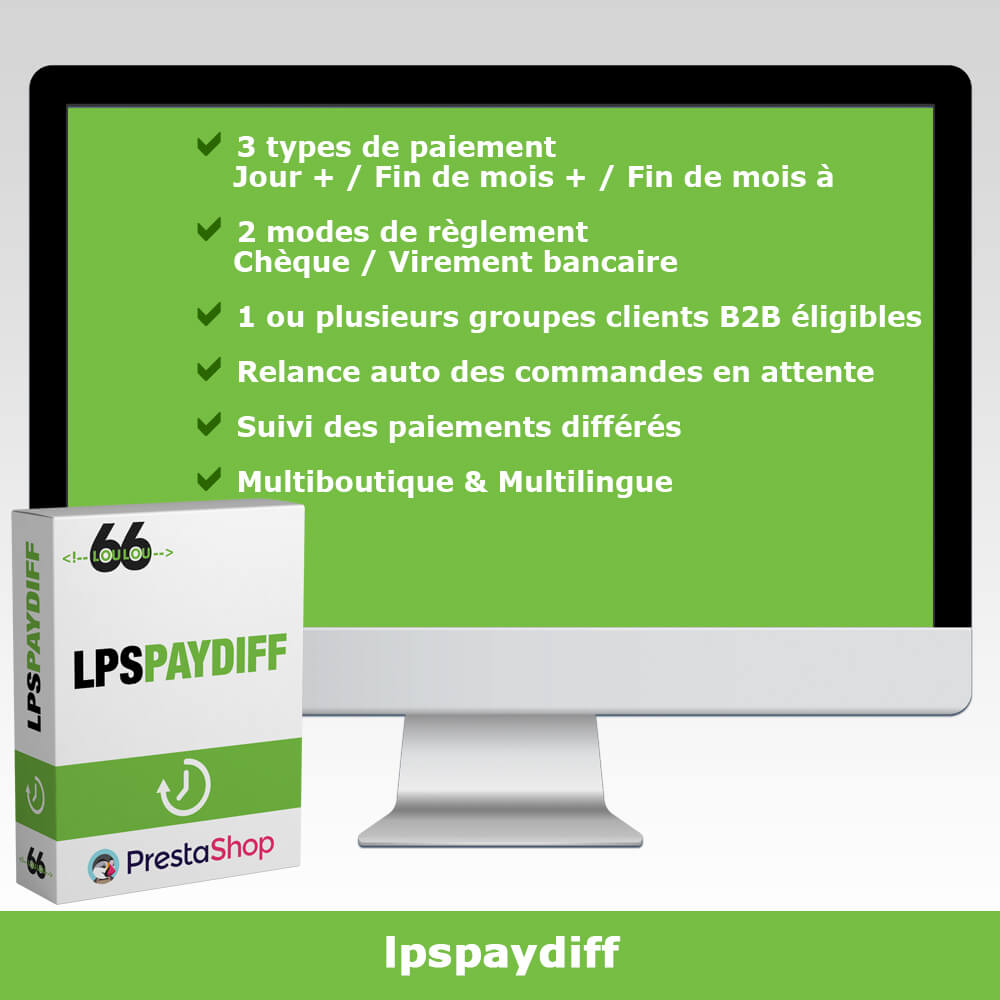 Module Prestashop Paiement Différé B2B - Loulou66