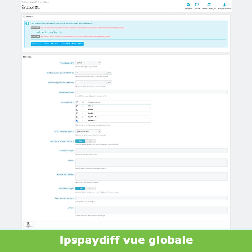 Module Prestashop Paiement Différé B2B - Loulou66